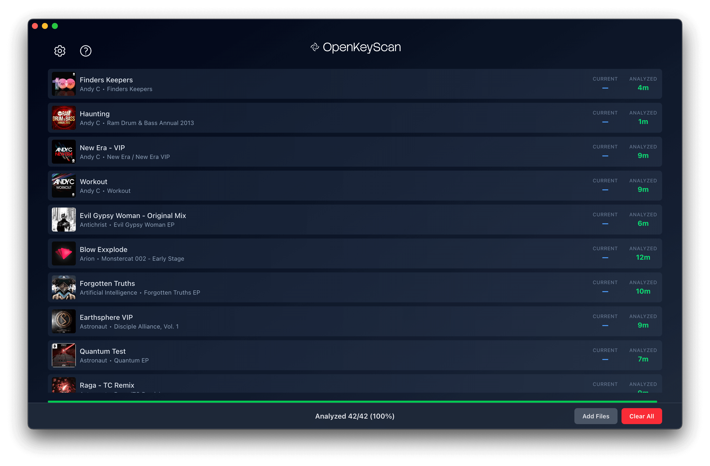 OpenKeyScan application interface